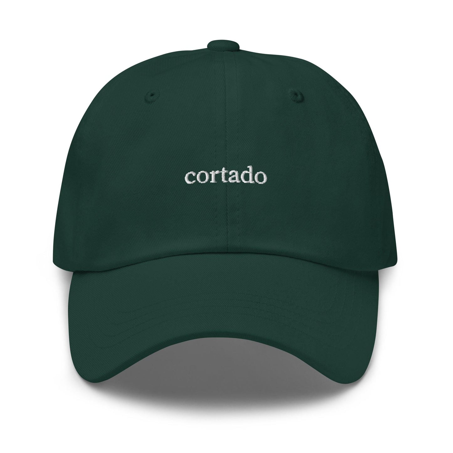Cortado Cotton Embroidered Dad Hat - Minimalist Barista & Coffee Cap