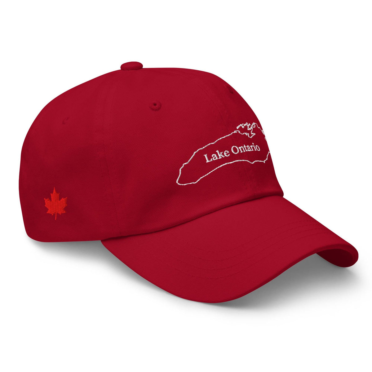 Lake Ontario Map Outline Dad Hat - Canadian Maple Leaf Cap, Now and Always