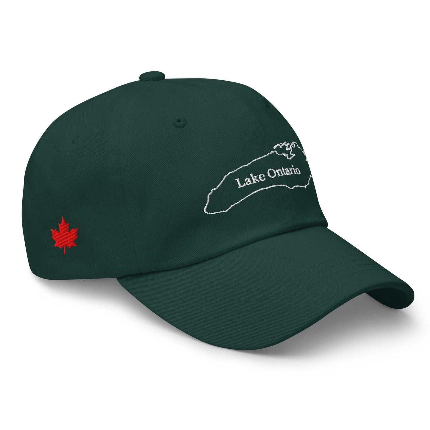 Lake Ontario Map Outline Dad Hat - Canadian Maple Leaf Cap, Now and Always
