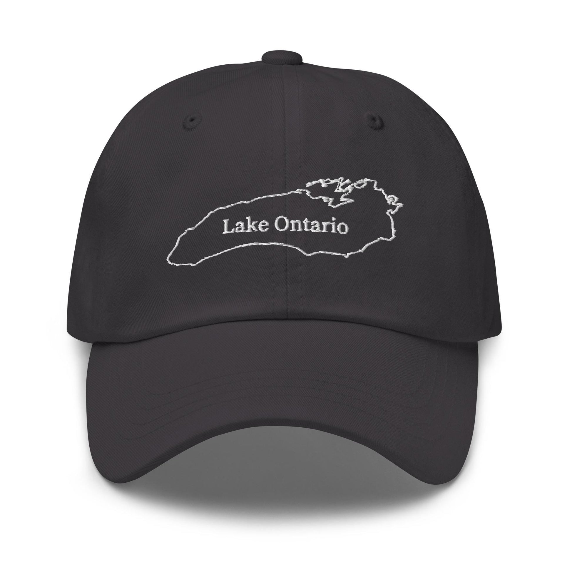 Lake Ontario Map Outline Dad Hat - Canadian Maple Leaf Cap, Now and Always