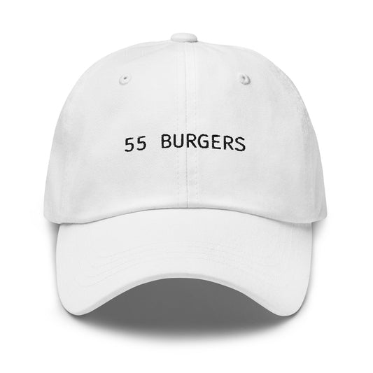 55 BURGERS 55 Fries Hat - Tim Robinson - I Think You Should Leave - Pay It Forward Drive-thru Sketch - Funny Embroidered Cotton Cap - Evilwater Originals