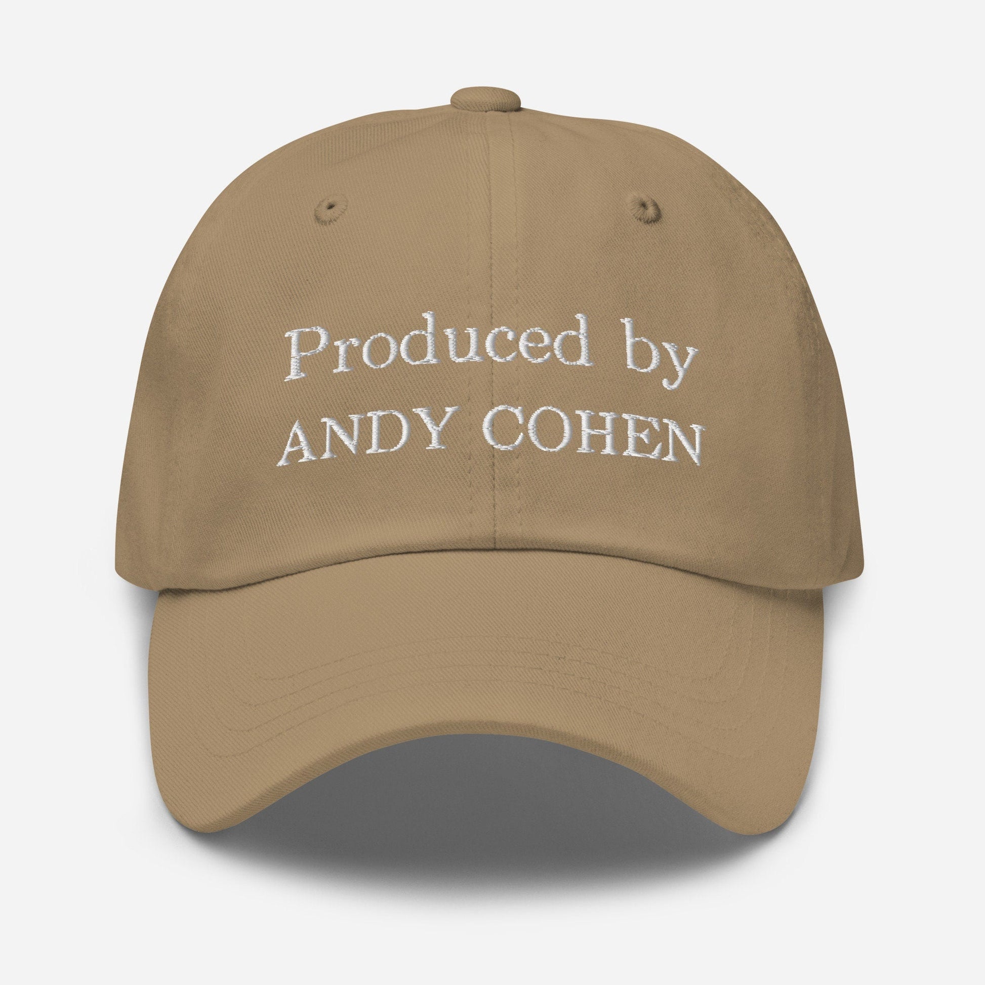 Andy Cohen Dad Hat - Gift for Reality TV fans, Real Housewives Stans - Handmade Embroidered Cotton Cap - Evilwater Originals