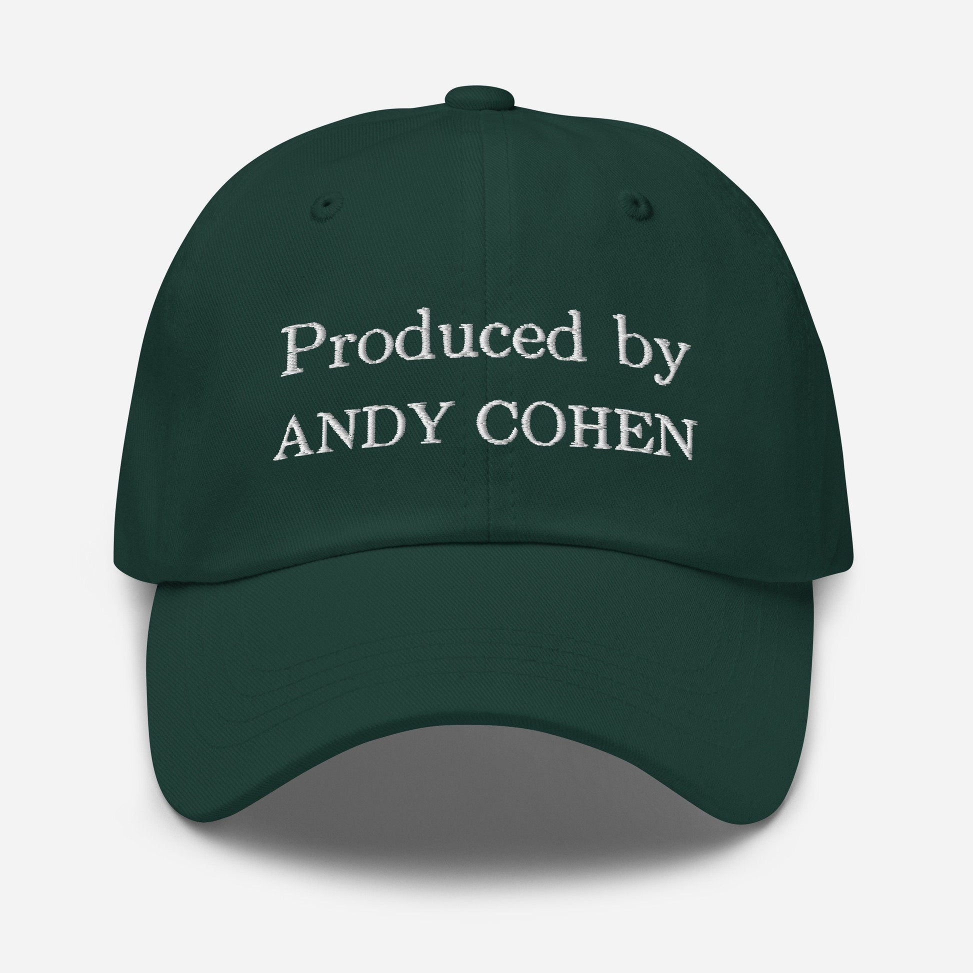 Andy Cohen Dad Hat - Gift for Reality TV fans, Real Housewives Stans - Handmade Embroidered Cotton Cap - Evilwater Originals