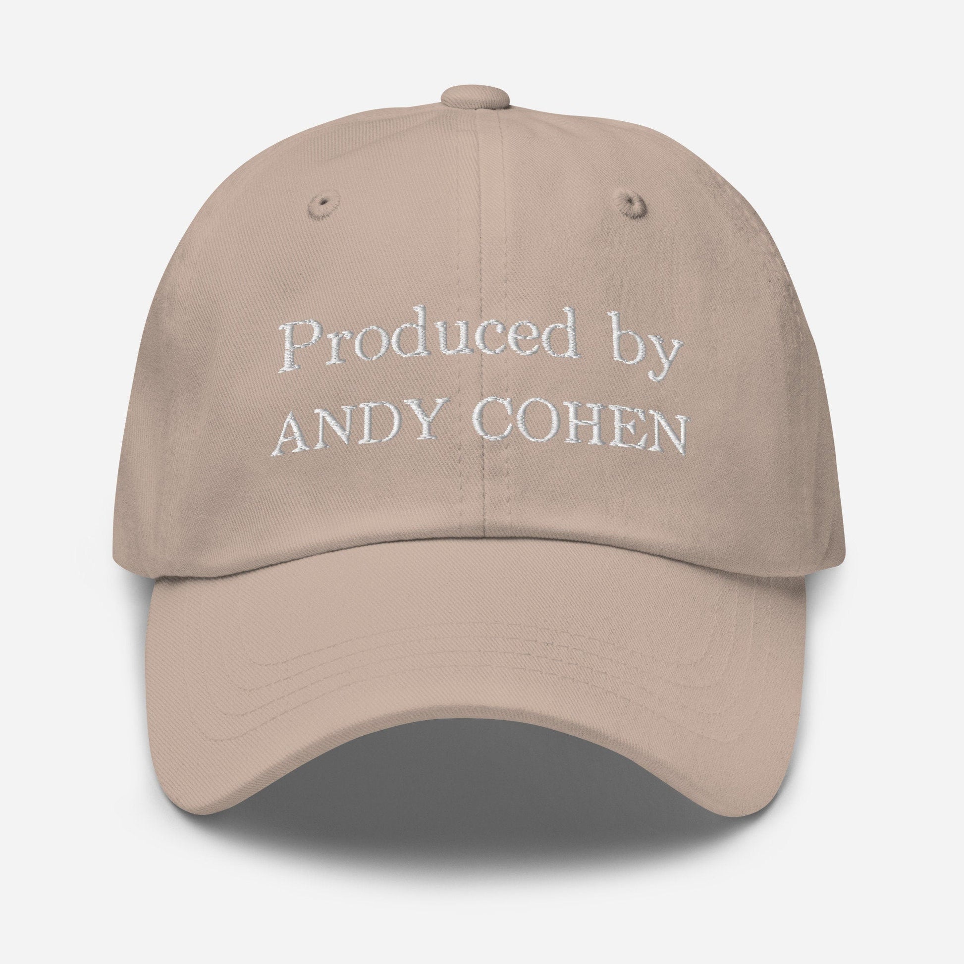 Andy Cohen Dad Hat - Gift for Reality TV fans, Real Housewives Stans - Handmade Embroidered Cotton Cap - Evilwater Originals