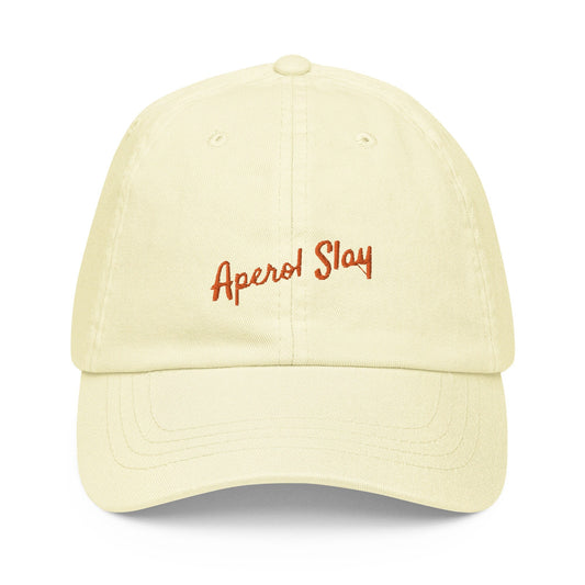 Aperol SLAY Dad Hat - Best friend Gift for her - summer spritz cocktail lovers - Embroidered - Embroidered Cotton Cap - Evilwater Originals