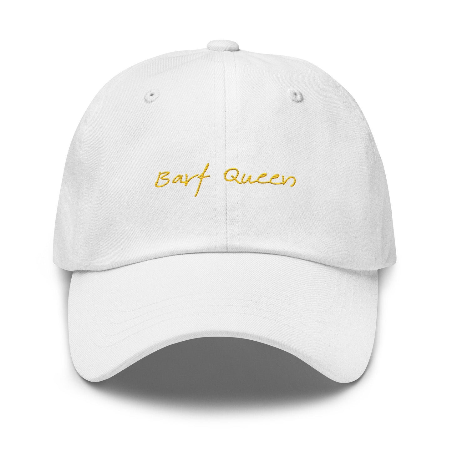 Barf Queen Hat - Funny Gift for Sensitive Tummy Baddies - Minimalist Cotton Embroidered Cap - Evilwater Originals