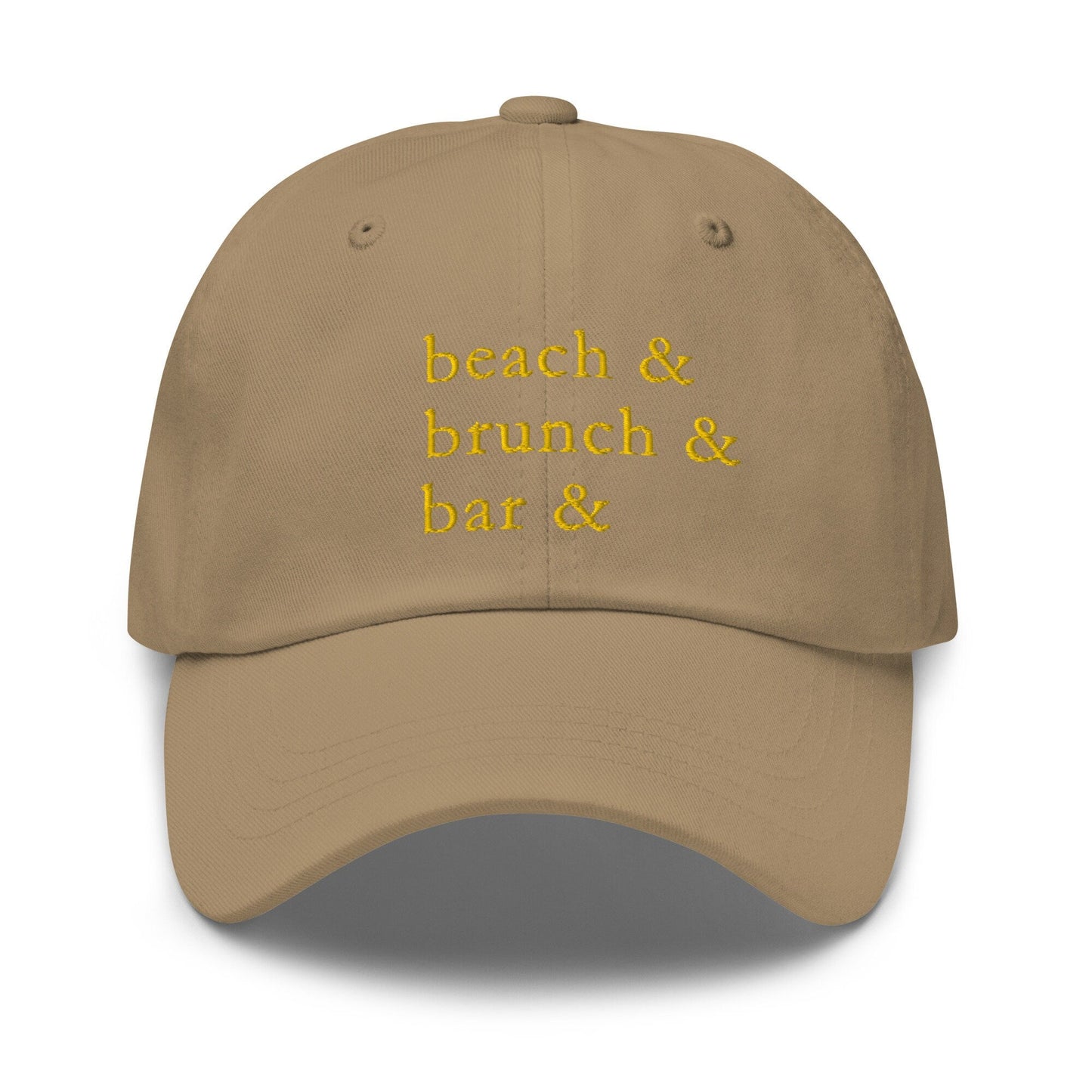 Beach, Brunch, Bar Hat - Summer Girly Lifestyle - Embroidered Cotton Cap - Evilwater Originals