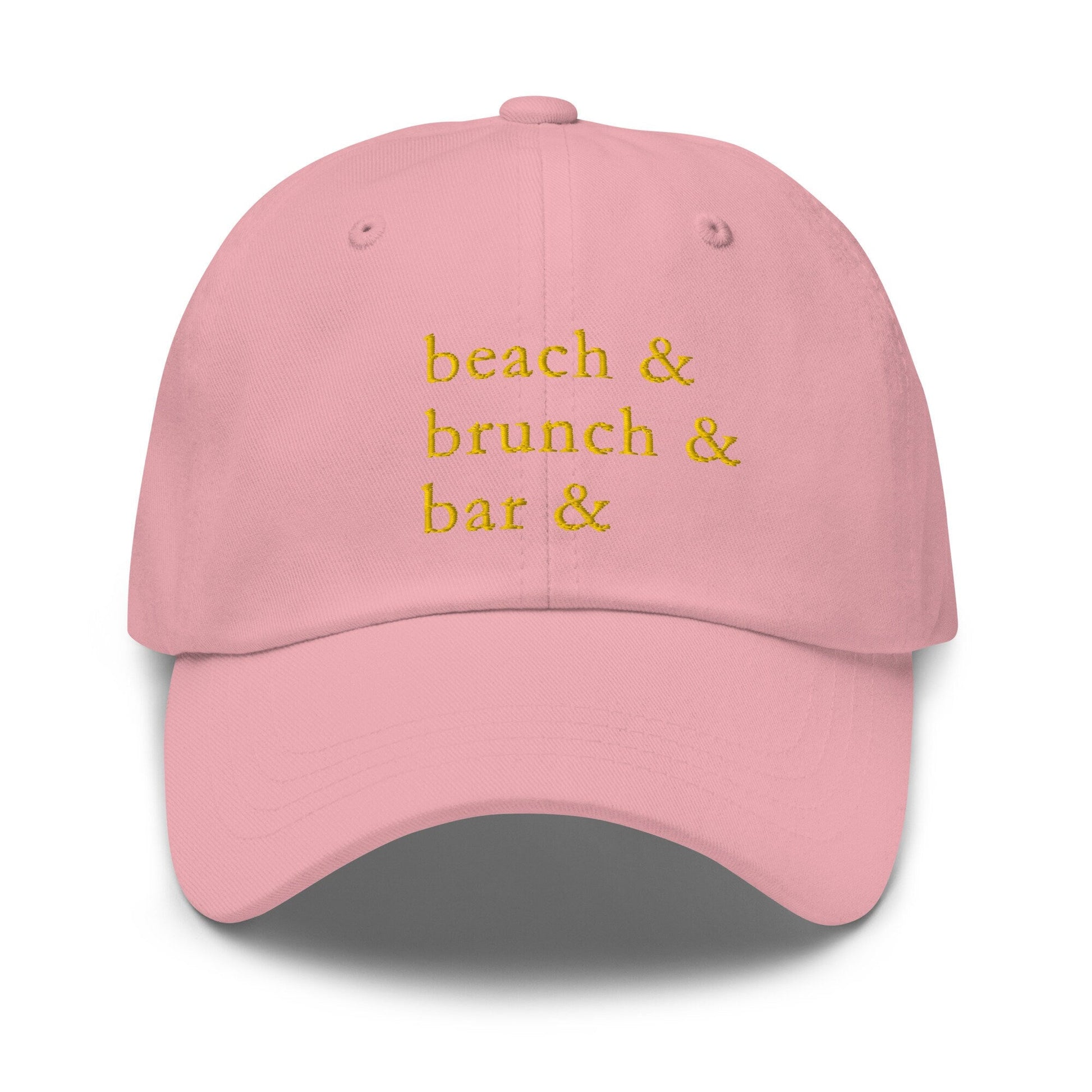 Beach, Brunch, Bar Hat - Summer Girly Lifestyle - Embroidered Cotton Cap - Evilwater Originals