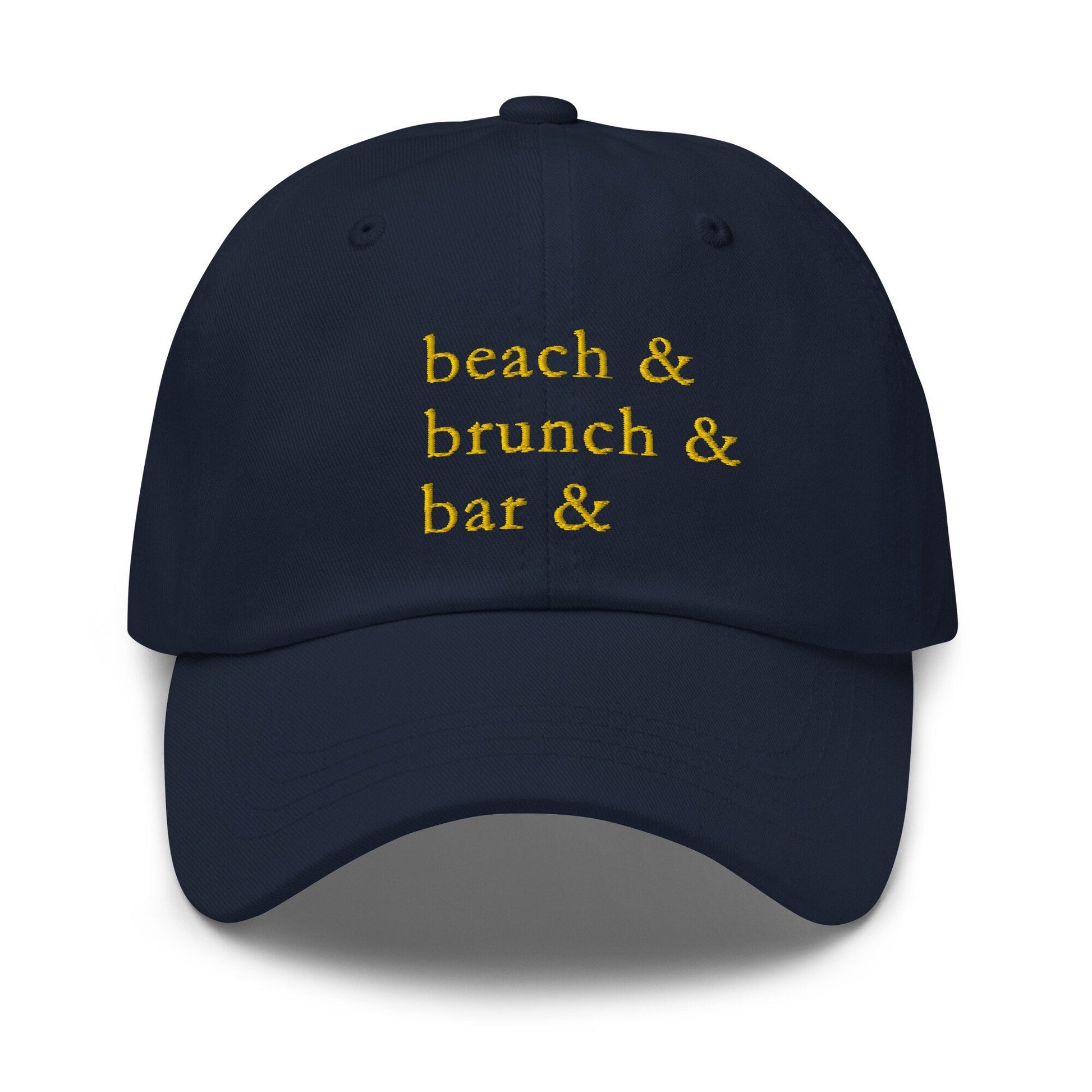 Beach, Brunch, Bar Hat - Summer Girly Lifestyle - Embroidered Cotton Cap - Evilwater Originals