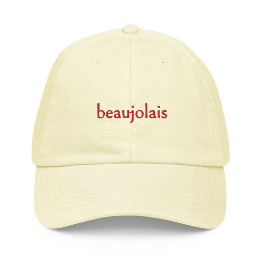 Beaujolais Dad Hat - Gift for french wine lovers - Pastel Cotton Embroidered Cap - Evilwater Originals