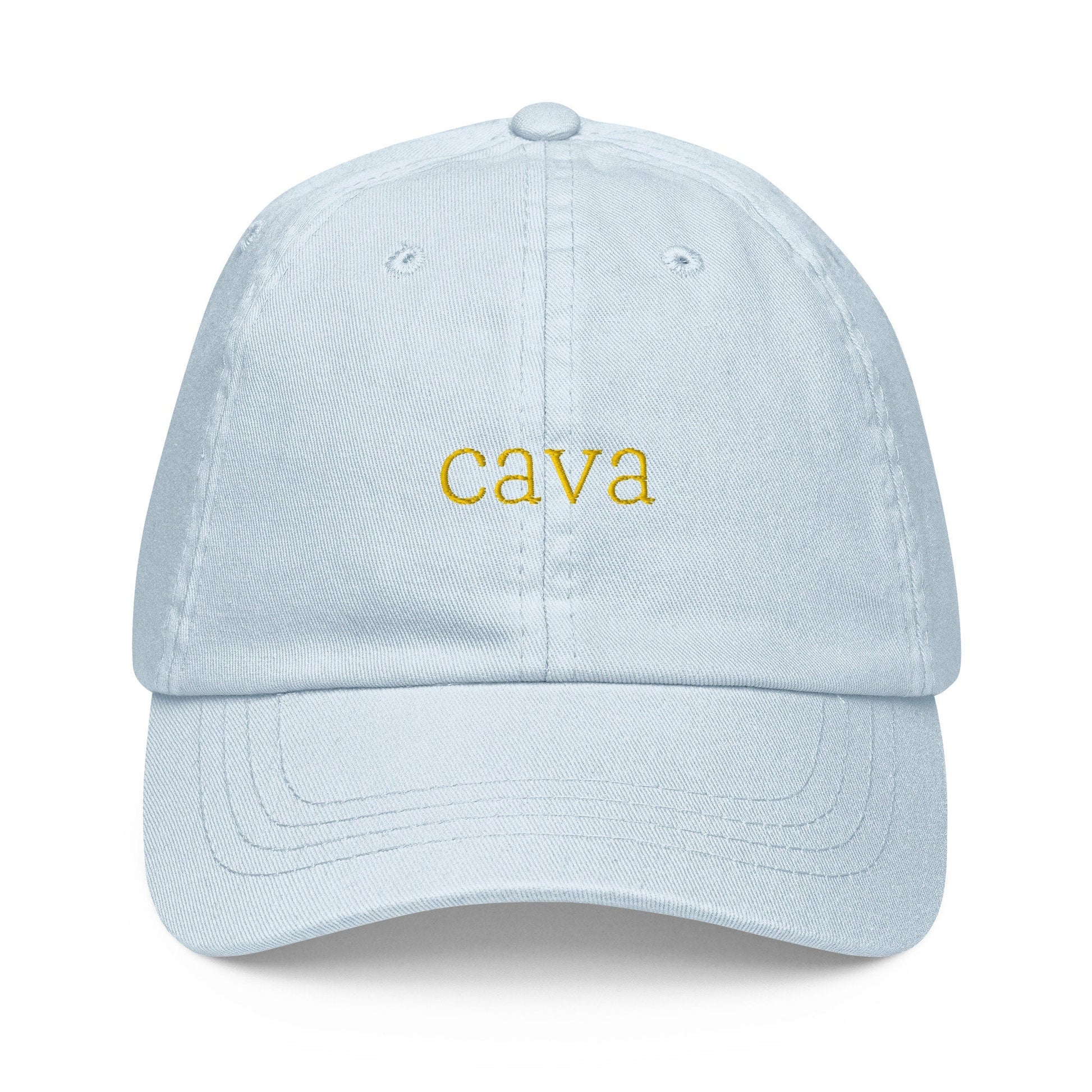 Cava Dad Hat - Gift for Spanish Wine Lovers - Pastel Cotton Embroidered Cap - Evilwater Originals