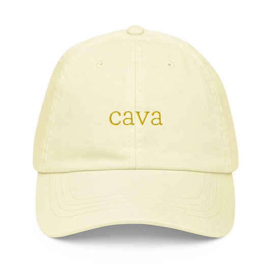 Cava Dad Hat - Gift for Spanish Wine Lovers - Pastel Cotton Embroidered Cap - Evilwater Originals