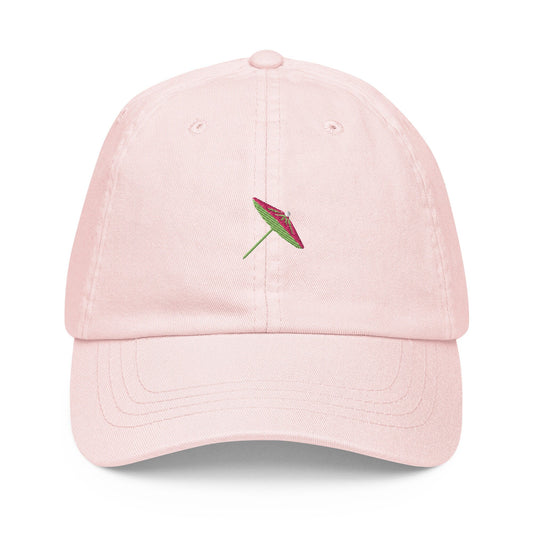 Cocktail Umbrella Dad Hat - Gift for patio cocktail lovers - Embroidered Cotton Hat - Evilwater Originals