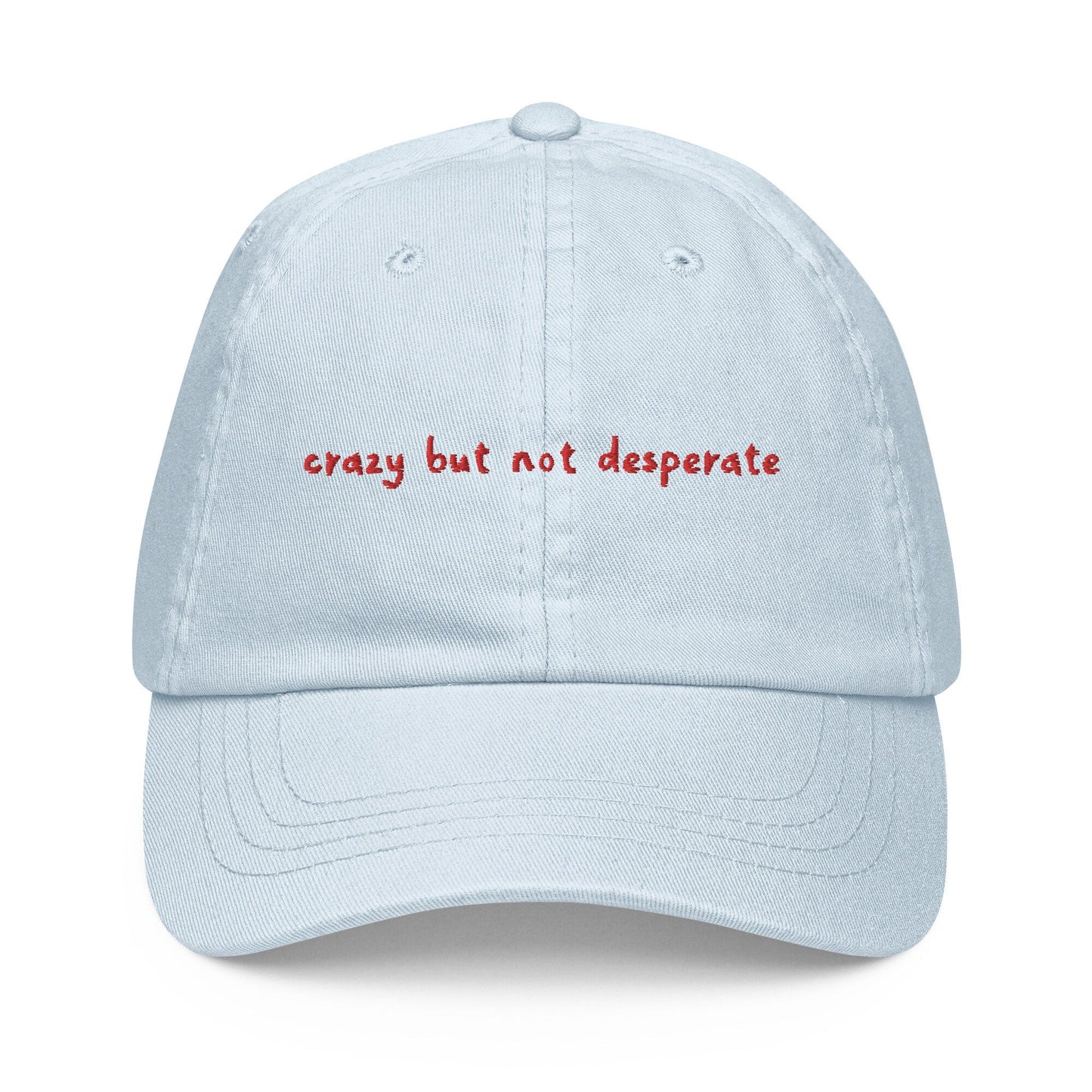 Crazy Dad Hat - Gift for Self Respecting Divas - Pastel Cotton Embroidered Cap - Evilwater Originals