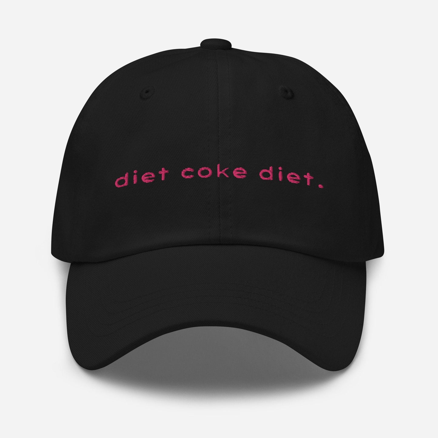 Diet Dad Hat - Diet Cola Fans and Soft Drink Soda Lovers - Handmade Embroidered Cotton Cap - Evilwater Originals