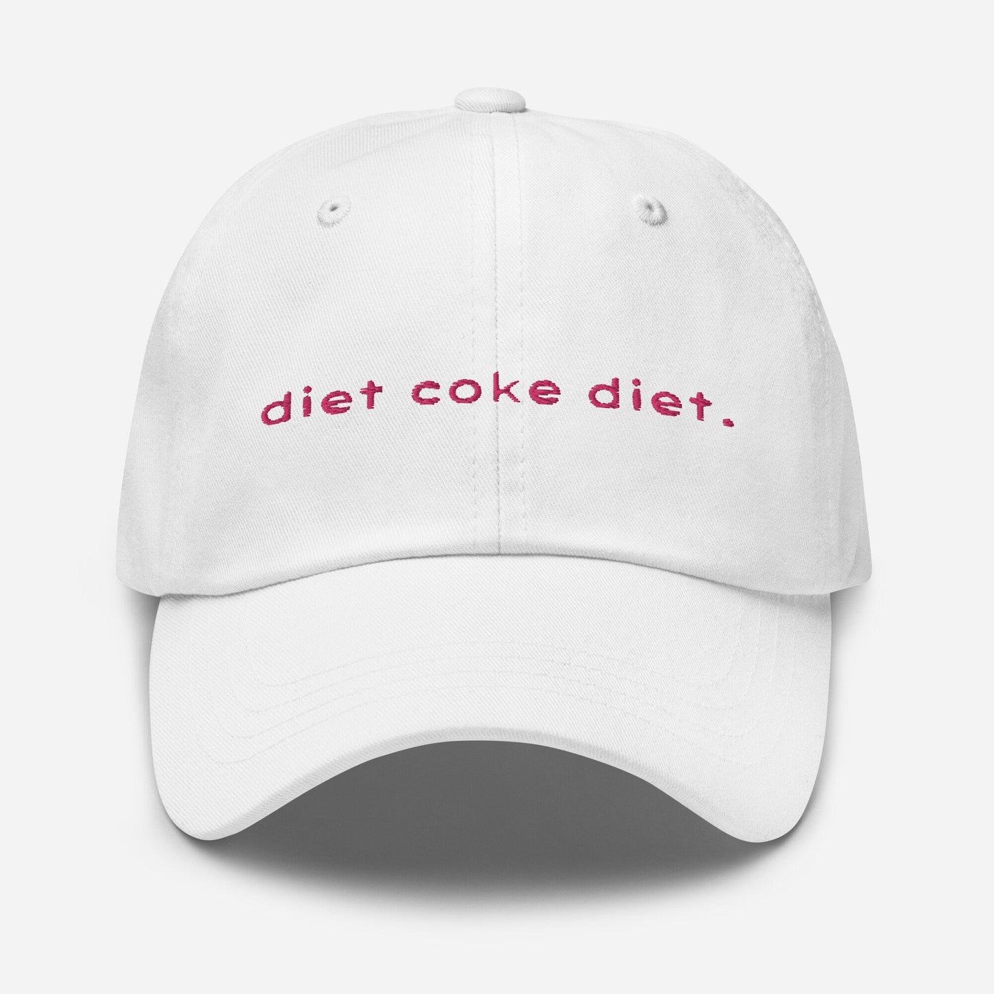 Diet Dad Hat - Diet Cola Fans and Soft Drink Soda Lovers - Handmade Embroidered Cotton Cap - Evilwater Originals