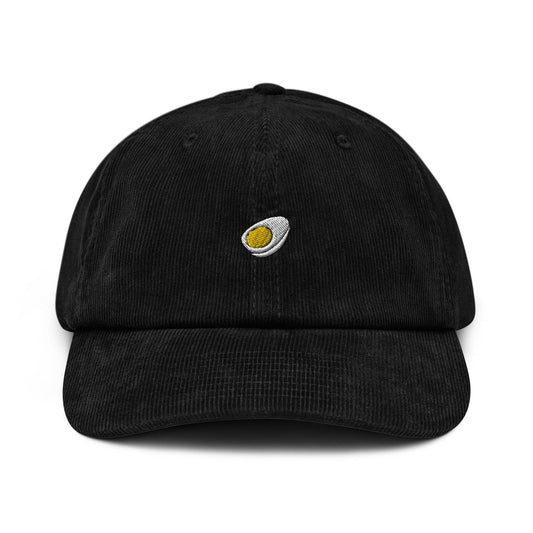 Egg Dad Hat - Gift for Breakfast Egg Lovers and Chefs - Embroidered Corduroy Cap - Evilwater Originals