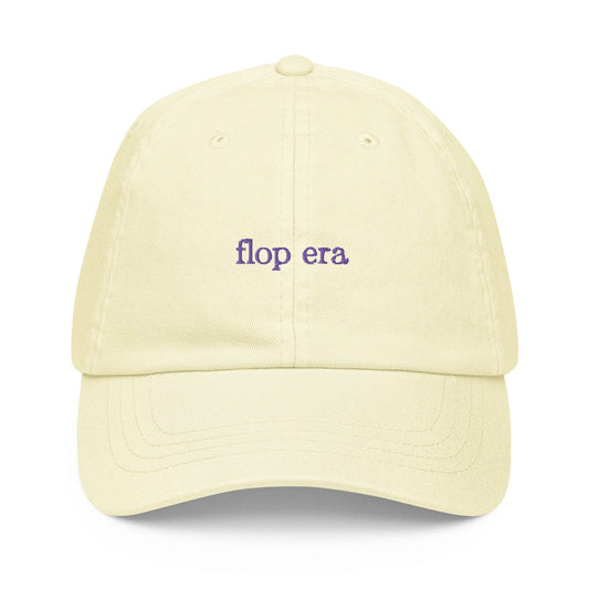 Flop Era Dad Hat - Funny Best Friend Gift - Pastel Cotton Embroidered Cap - Evilwater Originals