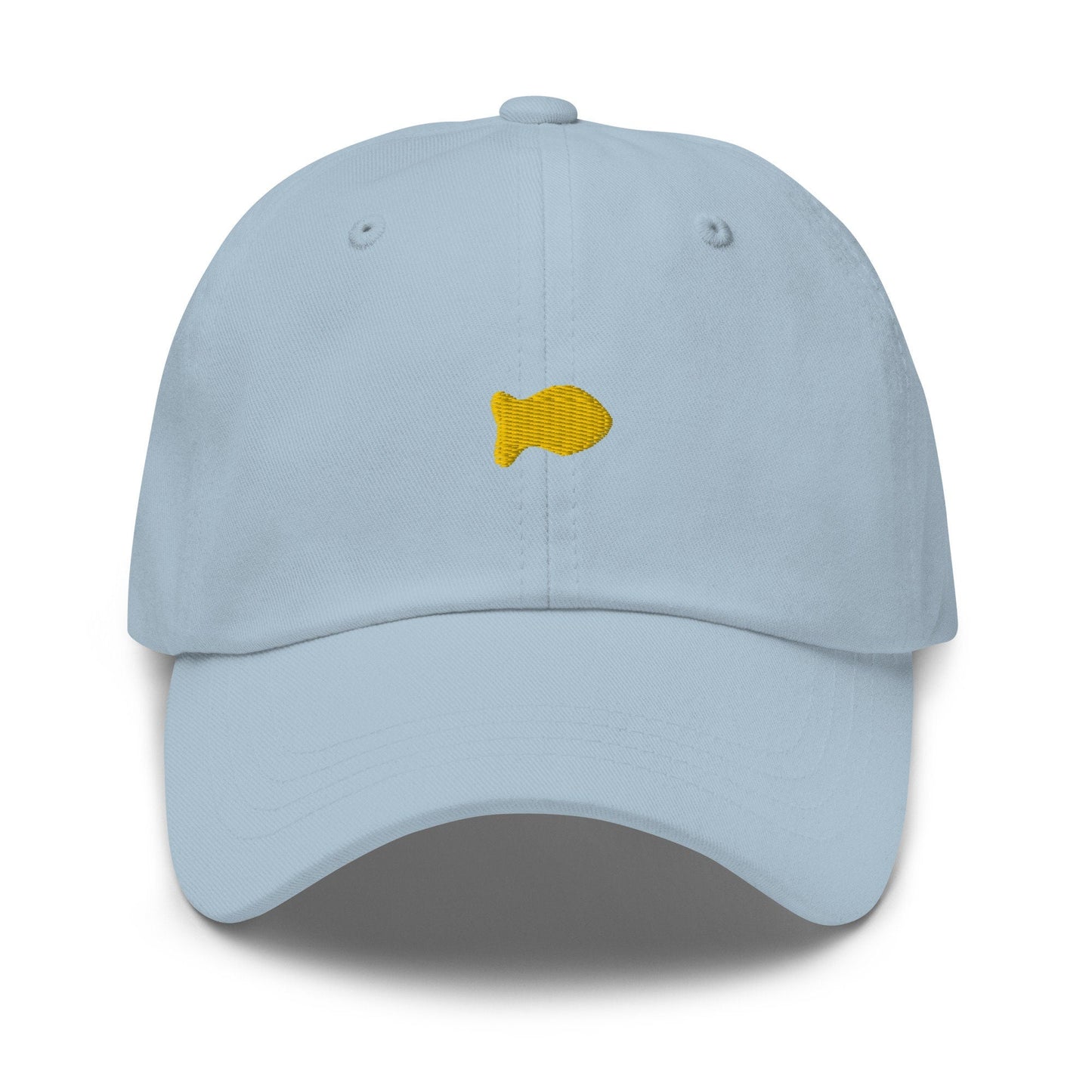 Goldfish Dad Hat - Gift for Cheesy Snack Fans - Minimalist Cotton Embroidered Cap - Evilwater Originals