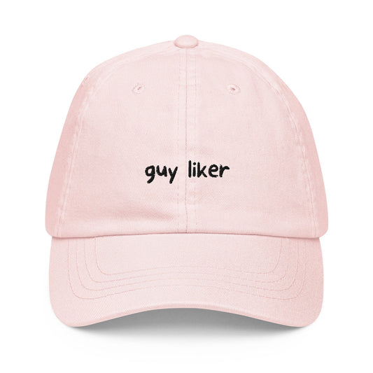 Guy Liker Hat - LGBTQ Pride Hat - Pastel Cotton Embroidered Cap - Funny Gift - Evilwater Originals