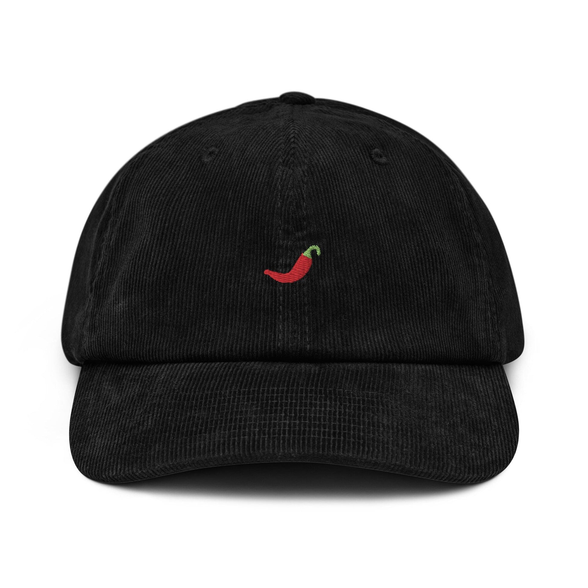Hot Pepper Corduroy Hat - Gift for Hot Sauce and Spicy Food Lovers - Handmade embroidered Dad Cap - Evilwater Originals