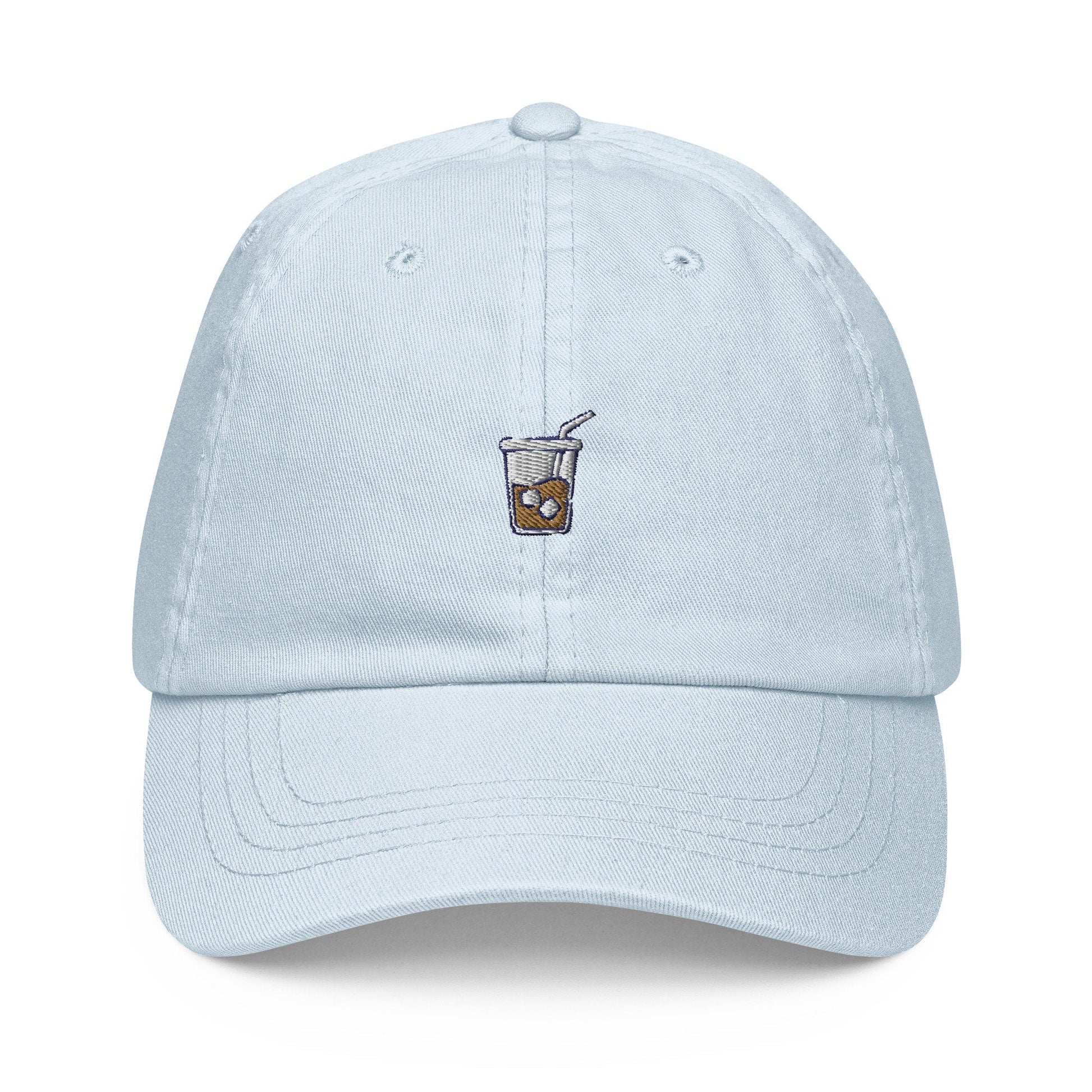 Iced Coffee Dad Hat - Gift for Ice Java Lovers - Pastel Cotton Embroidered - Evilwater Originals