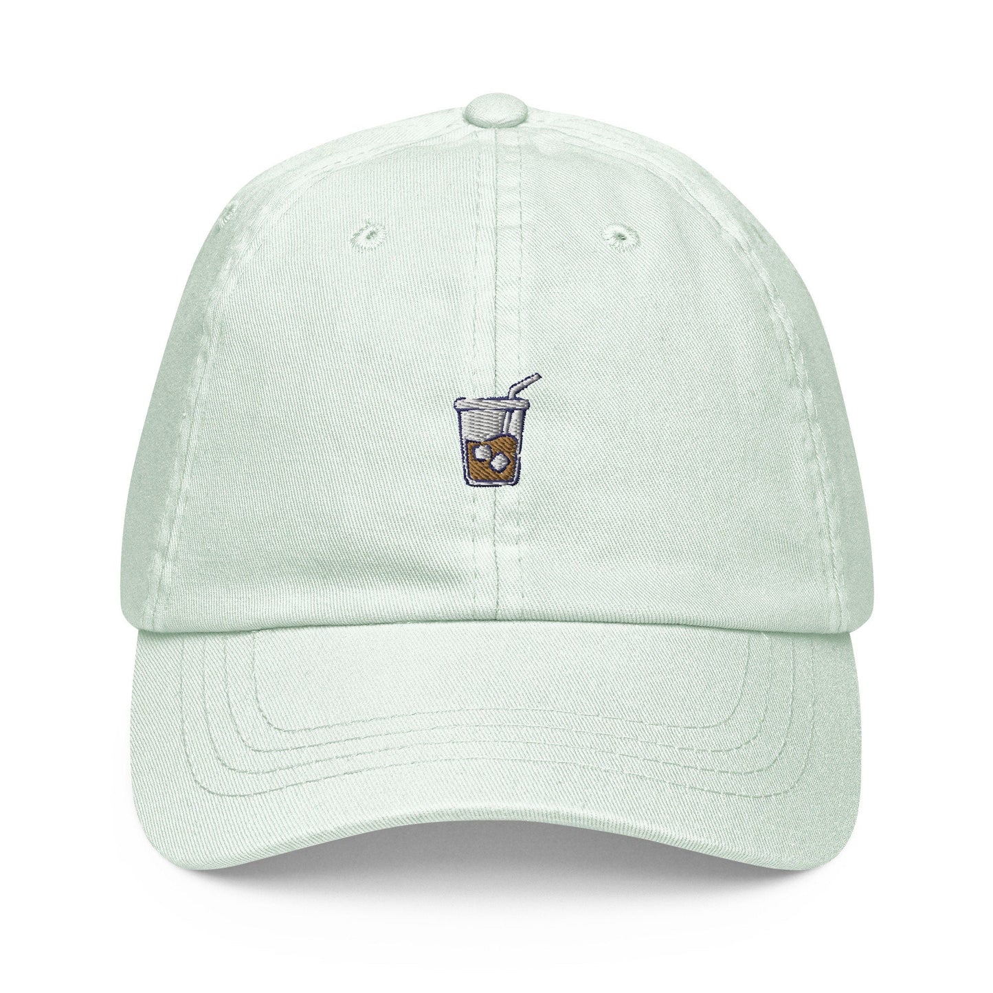 Iced Coffee Dad Hat - Gift for Ice Java Lovers - Pastel Cotton Embroidered - Evilwater Originals