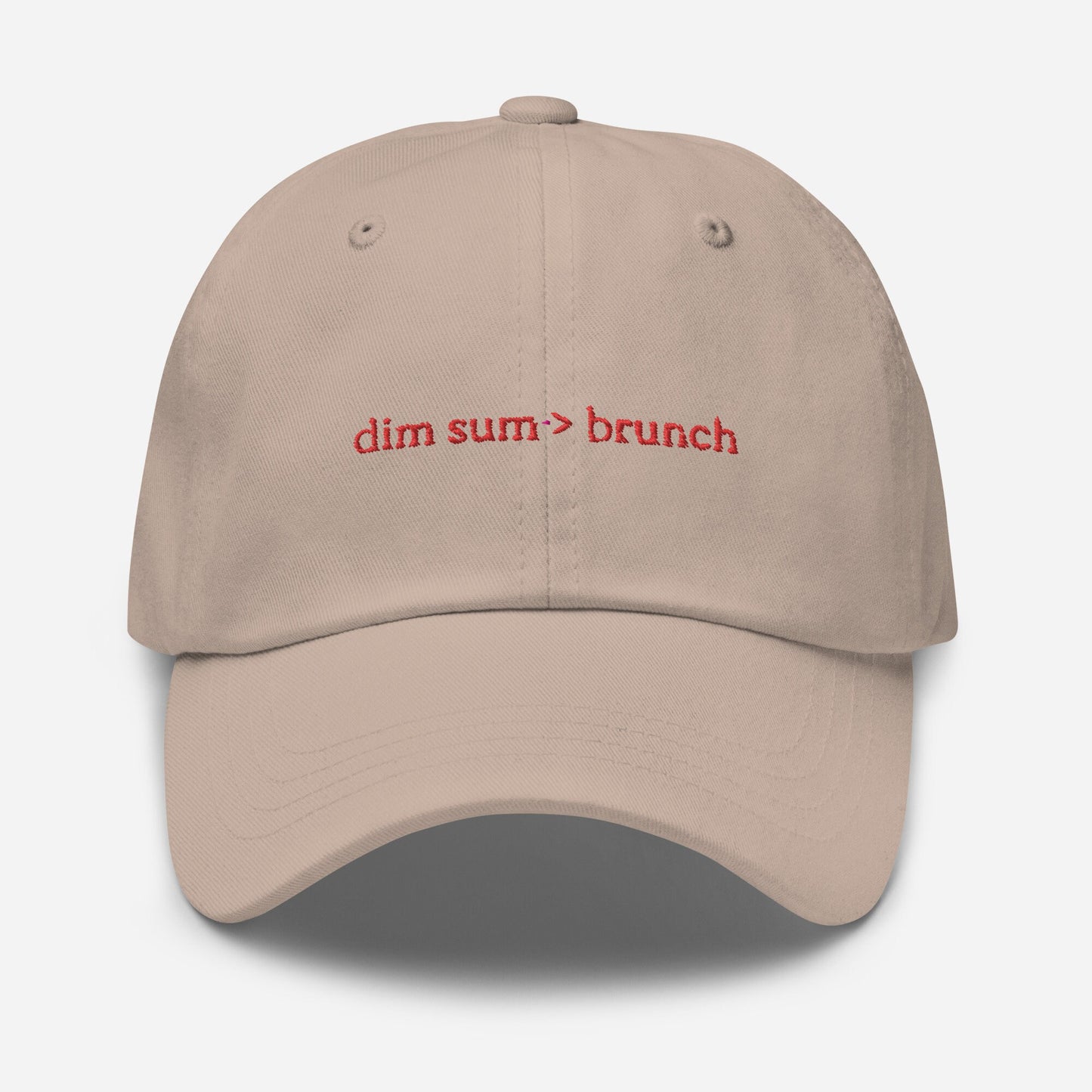 Dim Sum Dad Hat - Chinese Food Lovers Gift - Minimalist Embroidered Staff Cotton Hat