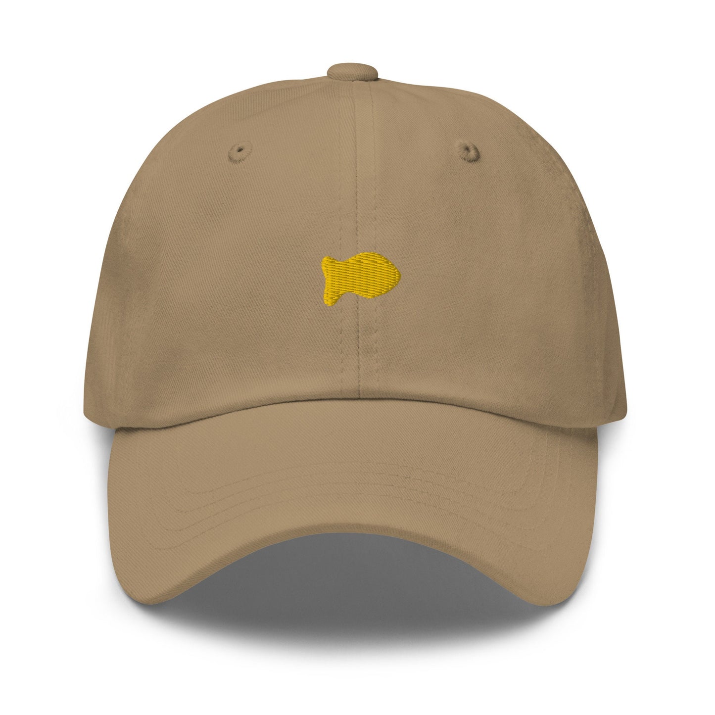 Goldfish Dad Hat - Gift for Cheesy Snack Fans - Minimalist Cotton Embroidered Cap