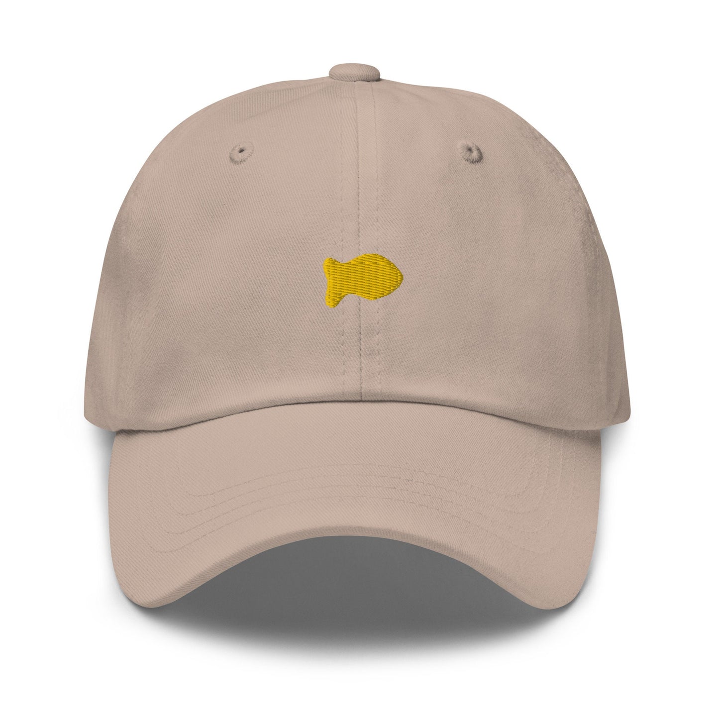 Goldfish Dad Hat - Gift for Cheesy Snack Fans - Minimalist Cotton Embroidered Cap