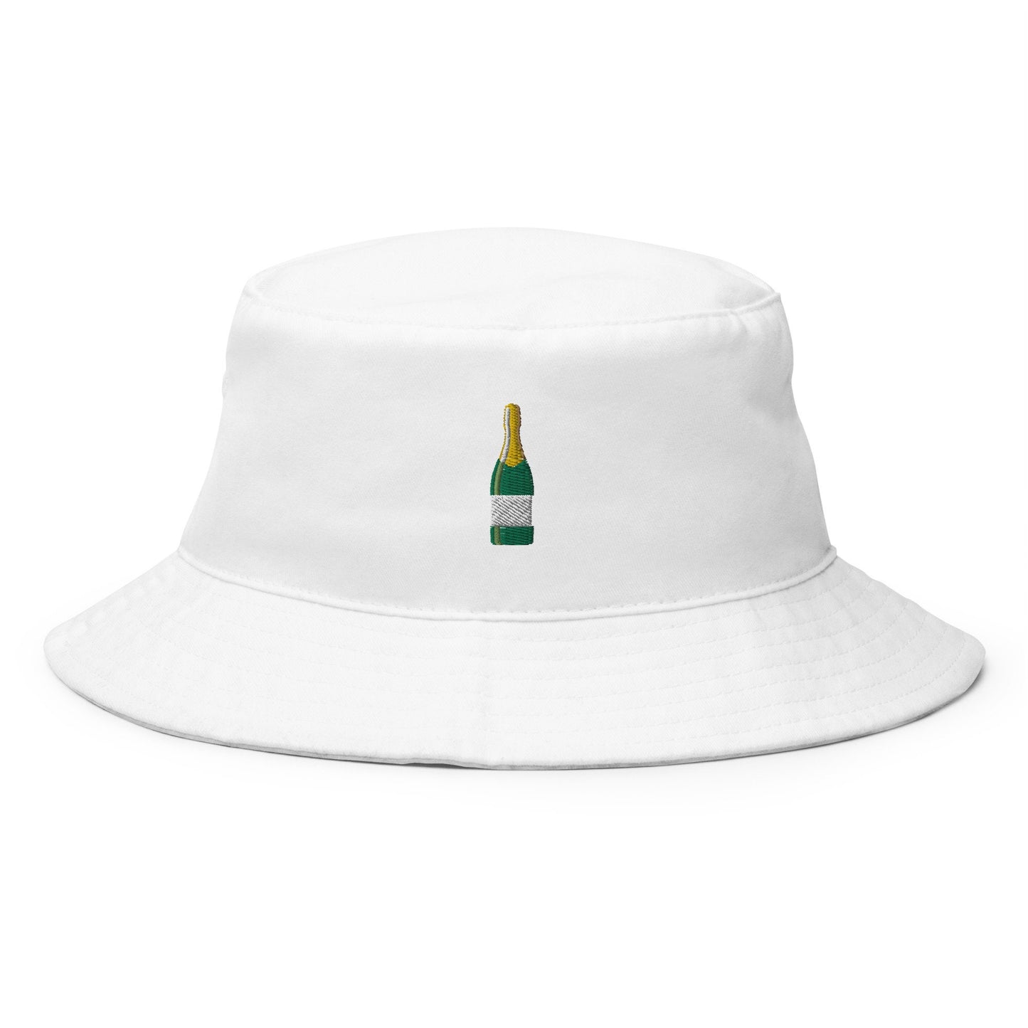 Champagne Bucket Hat - Gift for Wine & Bubbly Lovers - Cotton Embroidered - Multiple Colors - Customizable