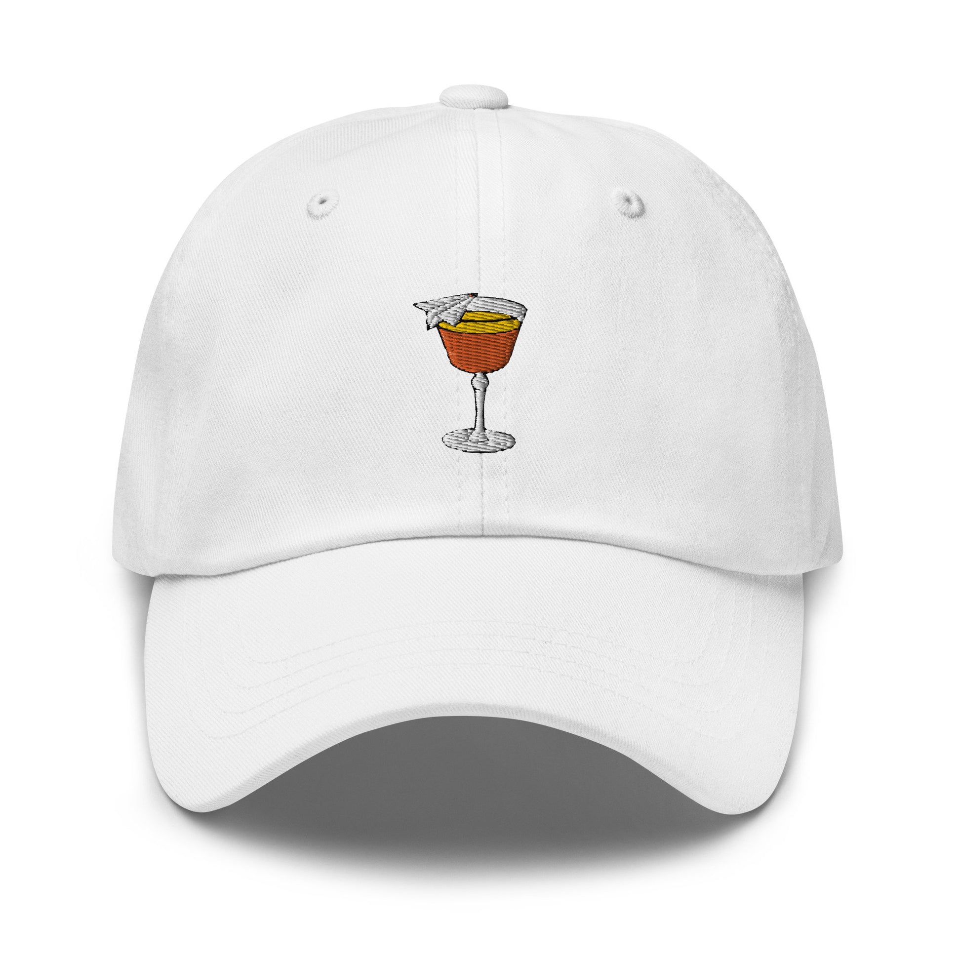 Paper Plane Dad Hat - Bourbon Aperol Cocktail Hat - Cotton Embroidered Cap - Multiple Colors