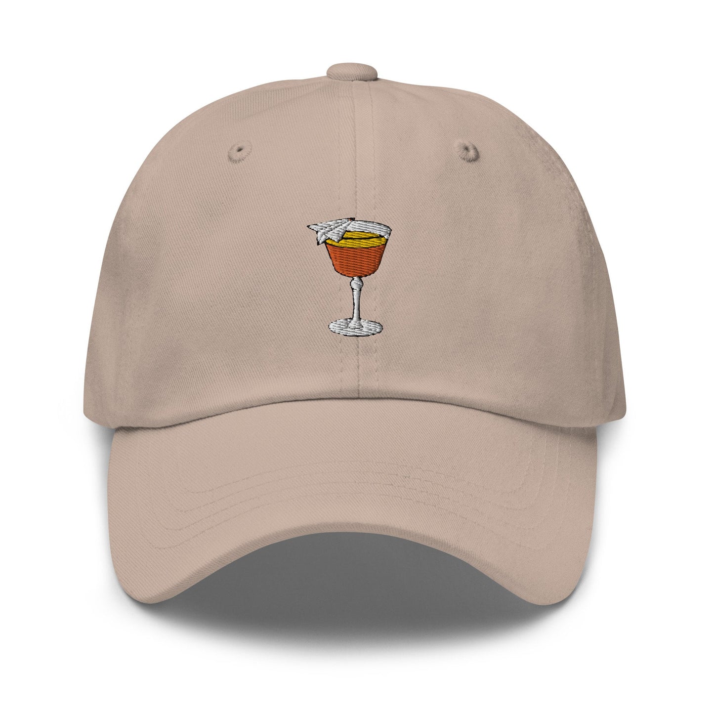 Paper Plane Dad Hat - Bourbon Aperol Cocktail Hat - Cotton Embroidered Cap - Multiple Colors