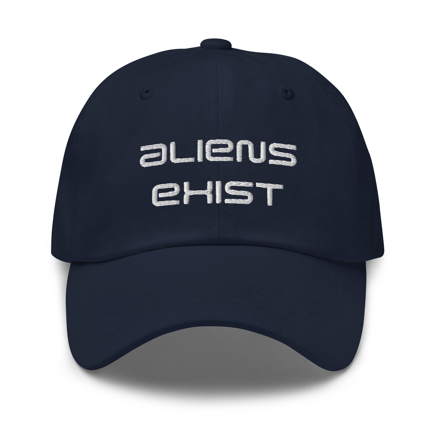 Aliens Exist Hat - Embroidered Cotton Cap - Multiple Colors