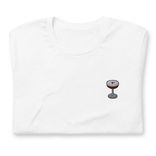 Espresso Martini T Shirt - Gift for Cocktail Lovers - Minimalist Embroidered Shirt - Multiple Colours