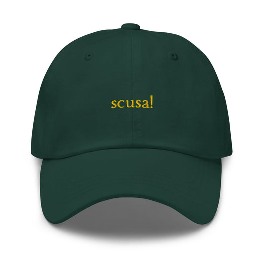 Scusa Dad Hat - Gift for Italian travel lovers - Cotton embroidered Cap