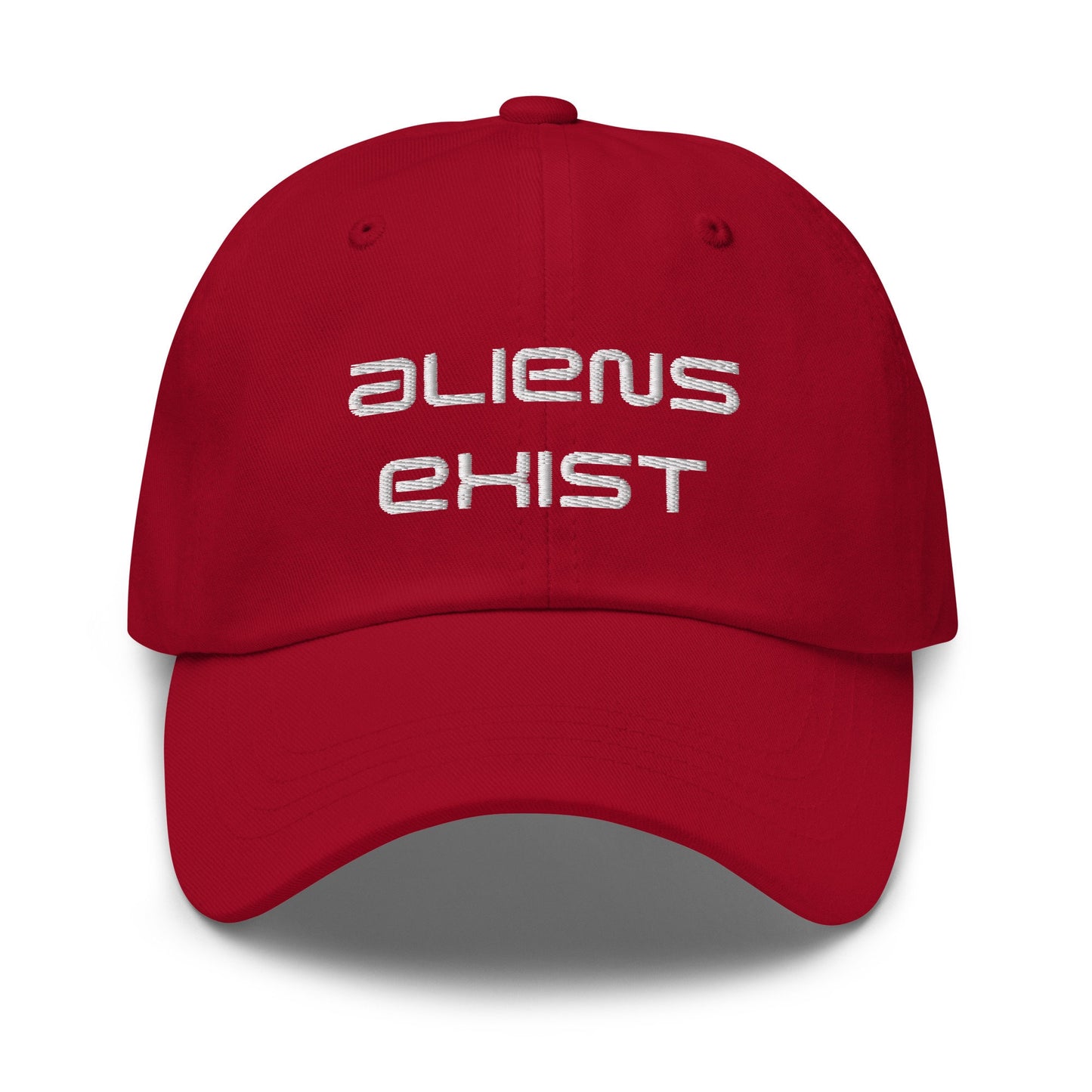 Aliens Exist Hat - Embroidered Cotton Cap - Multiple Colors