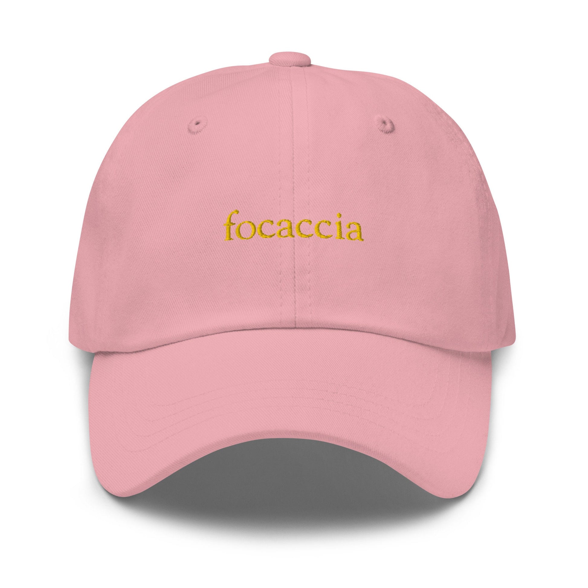 Focaccia Hat - Italian Bread Lovers - Minimalist Embroidered Staff Cotton Hat