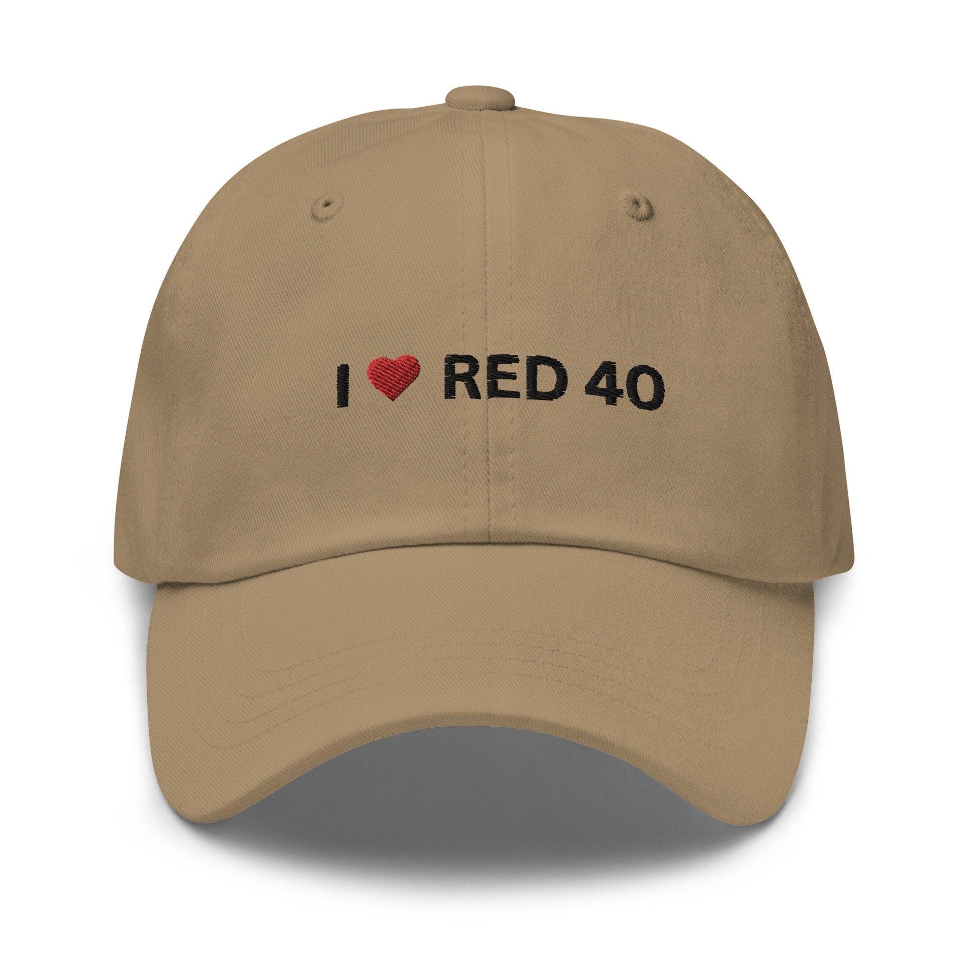 Red Dye 40 Hat - Health & Wellness - Cotton Embroidered Dad Cap