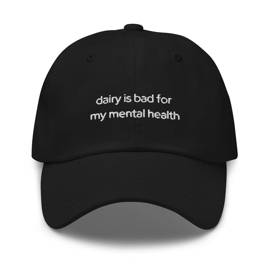 Dairy Free Hat - Funny Gift for your Lactose Intolerant Survivors - Embroidered Cotton Hat - Multiple Colors