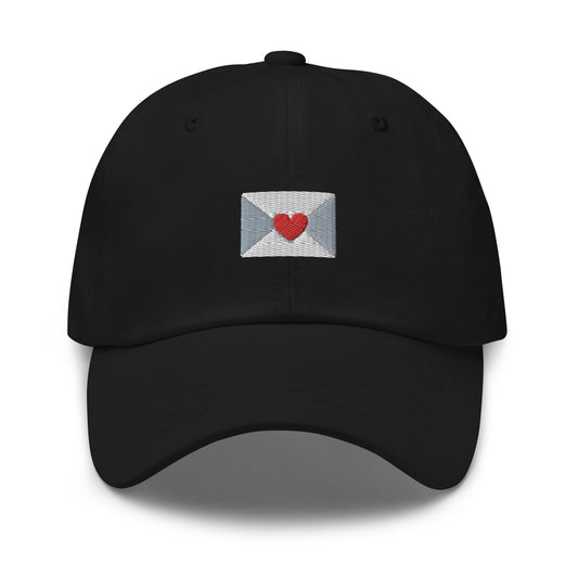 Love Letter Hat - Heart Envelope - Multiple Colors - Cotton Embroidered Baseball Cap