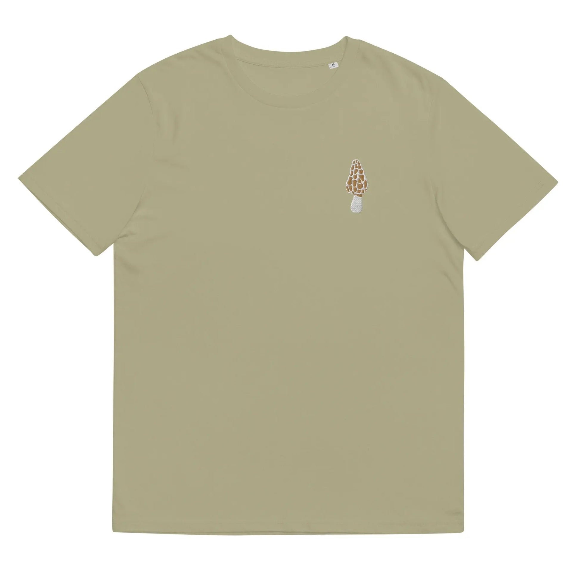 Morel T Shirt - Gift for Fungus Fans - Minimalist Embroidered Shirt - Multiple Colours