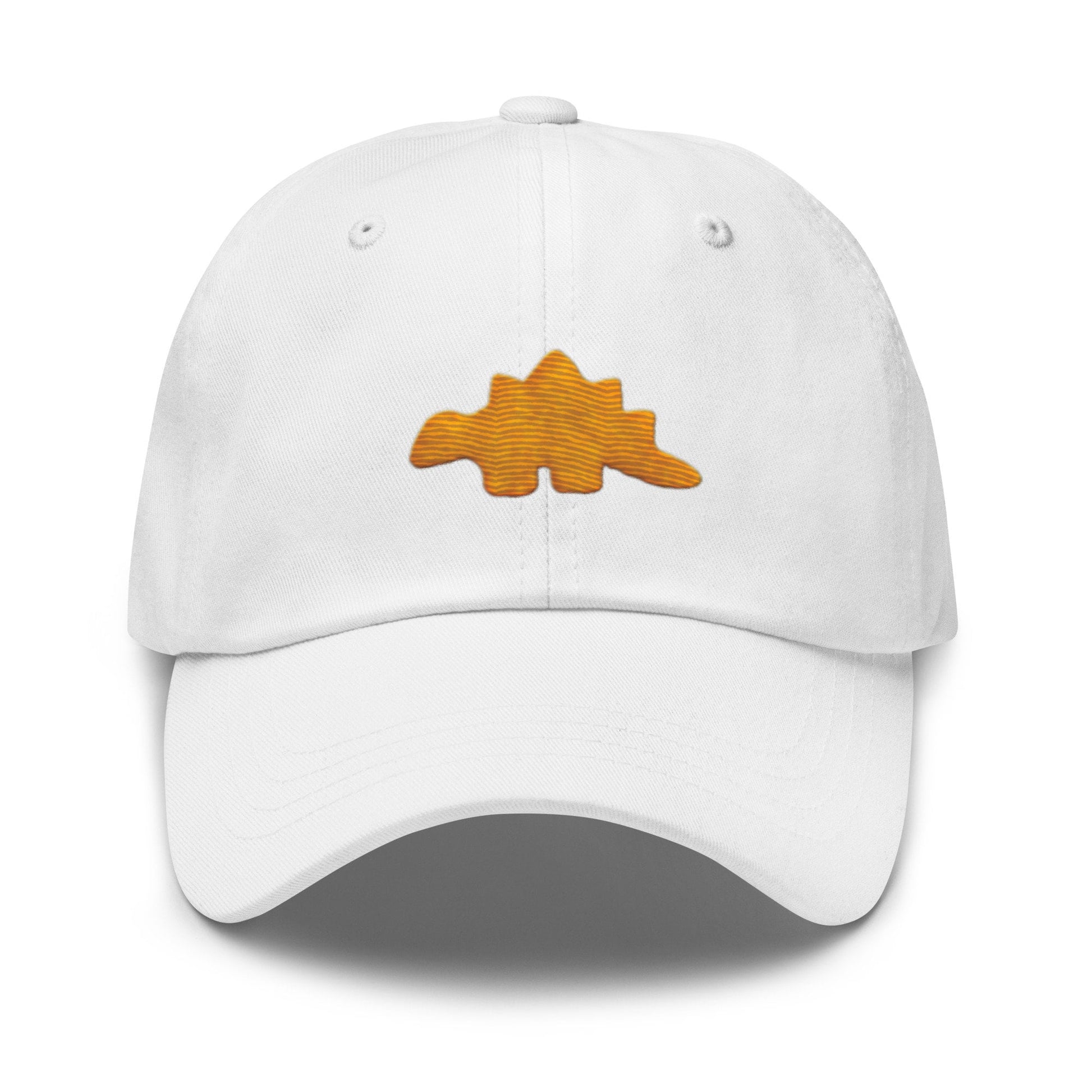 Dino Nugget Hat - Stegosaurus Chicken Nugget - Tendies - Cotton Embroidered Baseball Cap - Multiple Colors