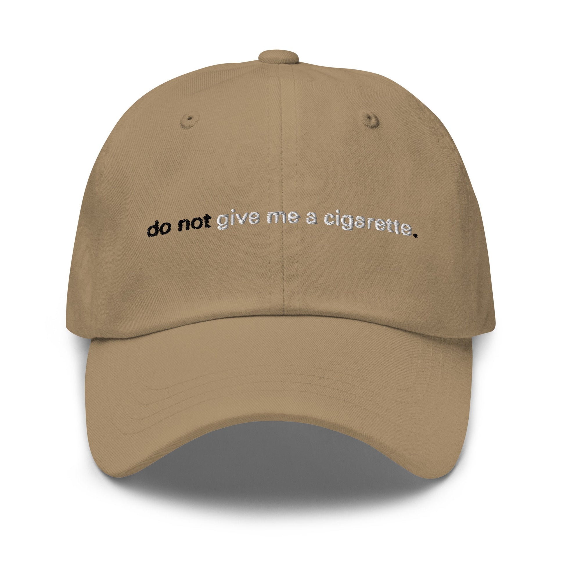 Cigarette Hat - Bum A Smoke - Funny Smoker Hat - Drunk Cigs - Cotton Embroidered Baseball Cap - Multiple Colors