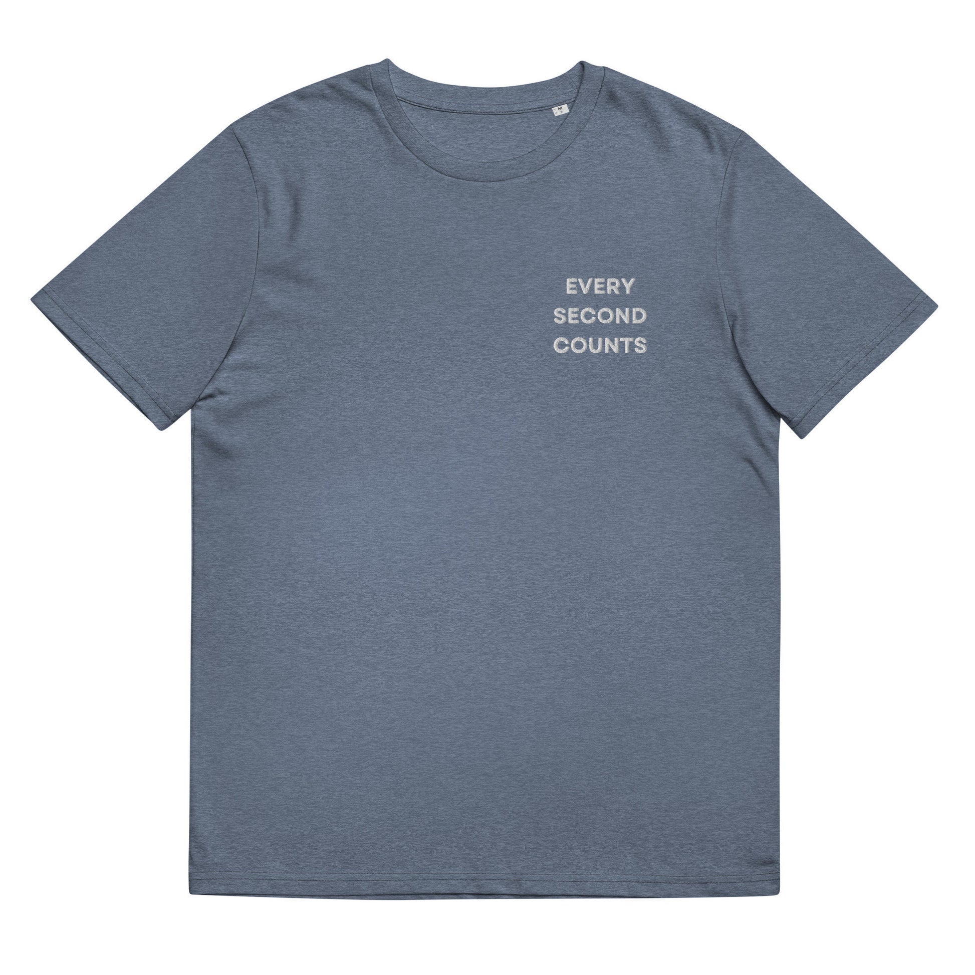 Every Second Counts T Shirt - Gift for The Bear Fans - Minimalist Embroidered Shirt - Multiple Colours