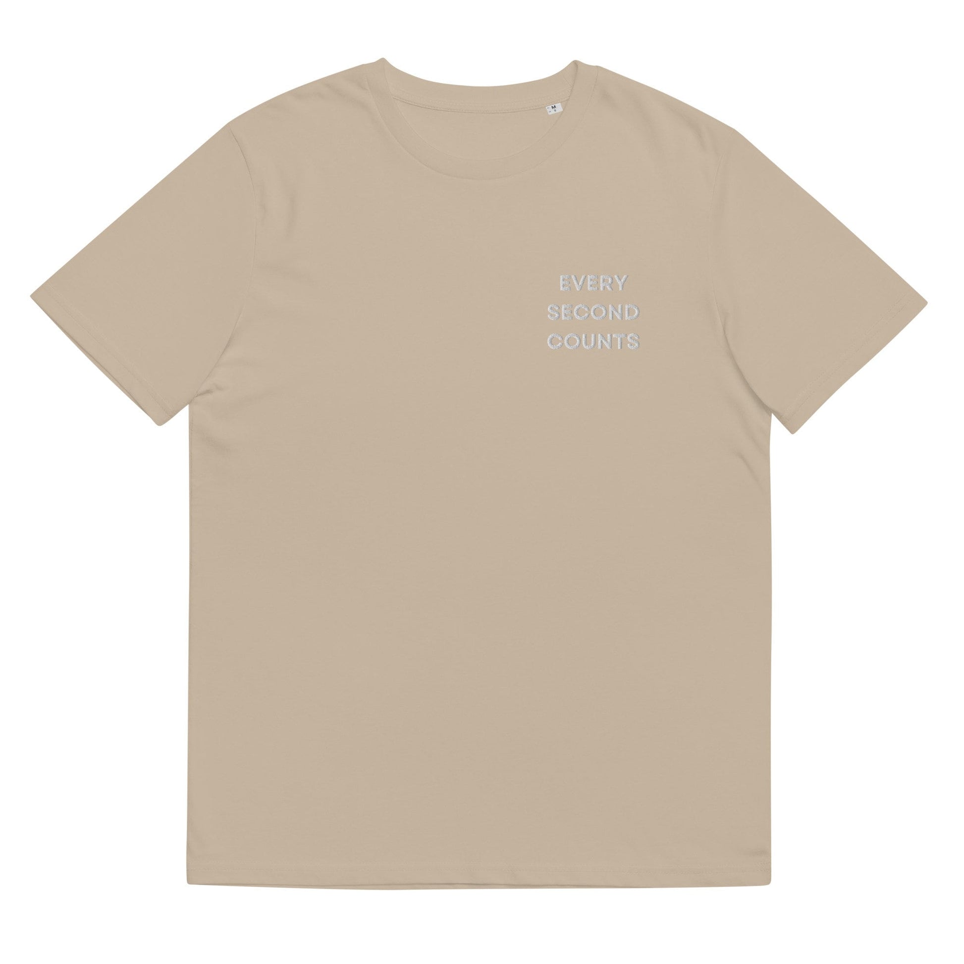 Every Second Counts T Shirt - Gift for The Bear Fans - Minimalist Embroidered Shirt - Multiple Colours