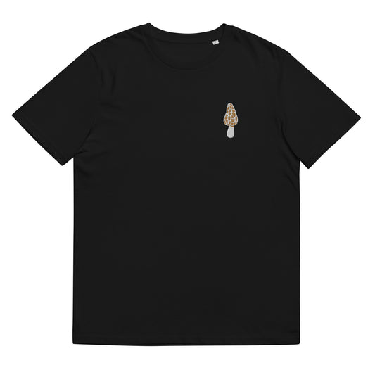 Morel T Shirt - Gift for Fungus Fans - Minimalist Embroidered Shirt - Multiple Colours