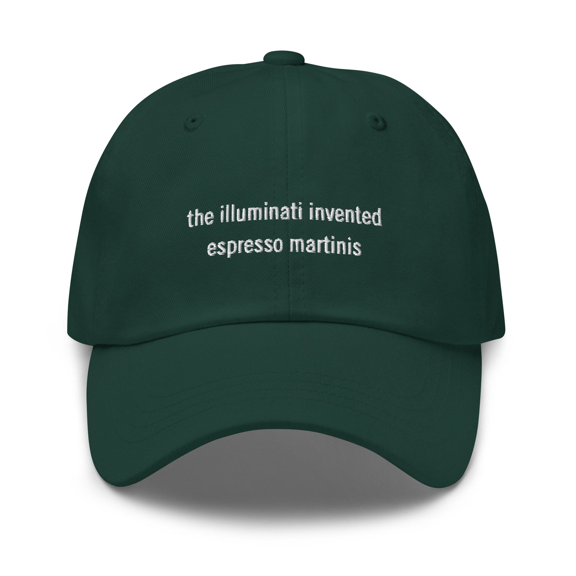 Espresso Martini Hat - Cocktail Zeitgeist Gift - Cotton Embroidered Baseball Cap - Multiple Colors