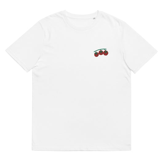 Tomato Vine T Shirt - Italian Food Lovers - Tomato Gift - Cotton Embroidered Shirt - Multiple Colors