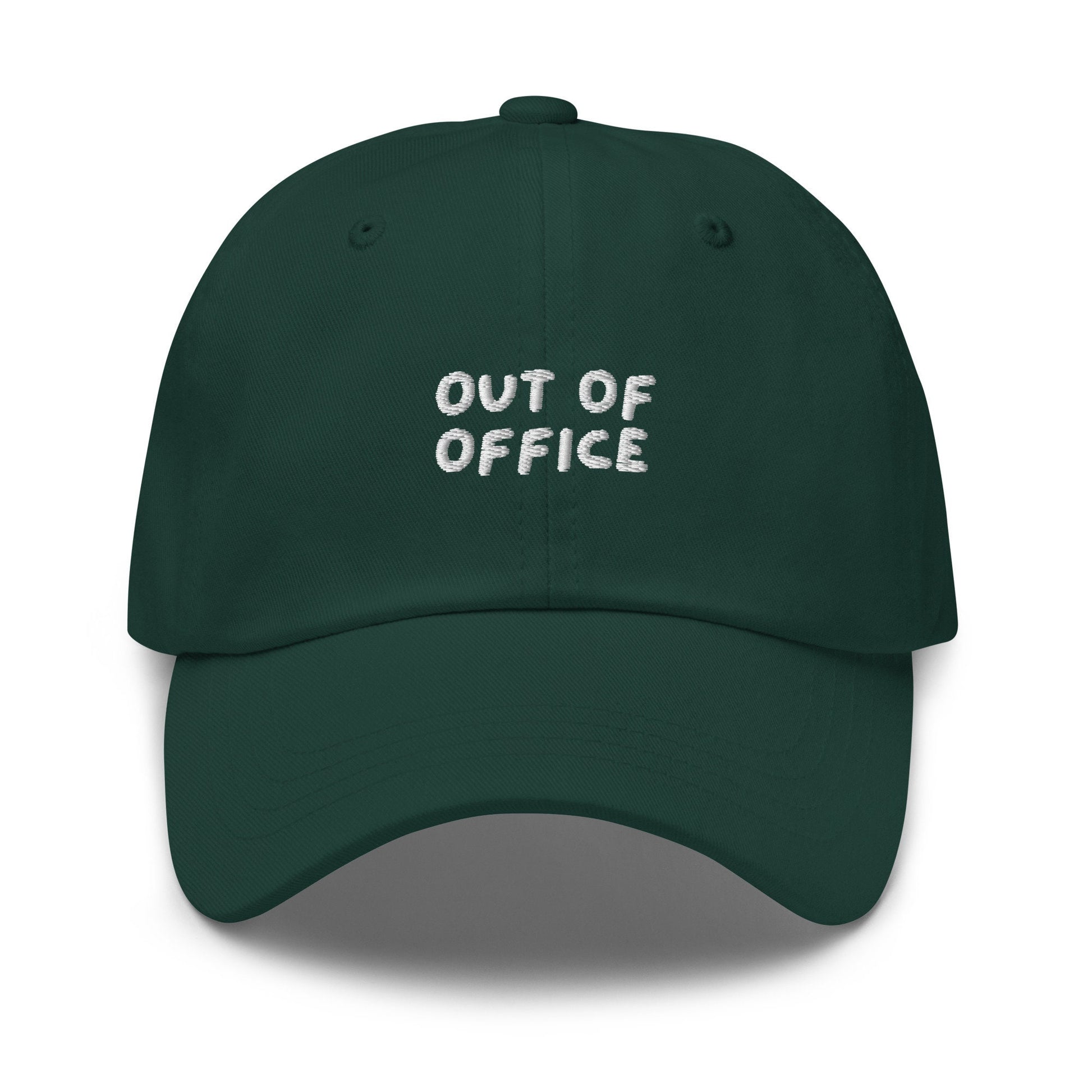 Out of Office Hat - Funny Work Gift - Corporate Business Gift - Vacation Hat - Cotton Embroidered Cap - Multiple Colors